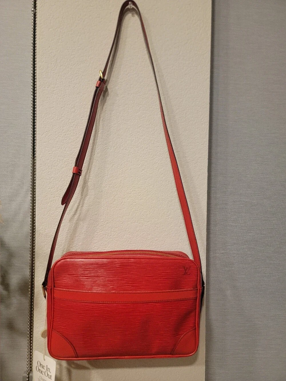 Louis Vuitton Castillan Red Epi Leather Trocadero Crossbody Bag Purse Authentic
